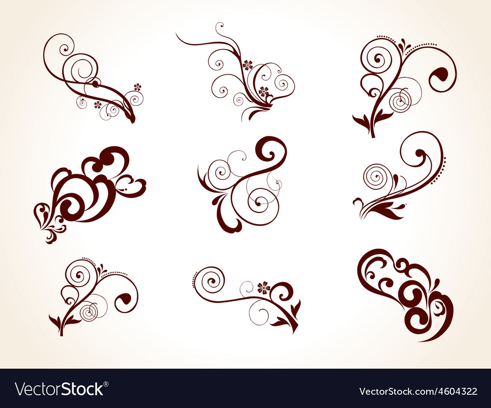 Florals set Royalty Free Vector Image - VectorStock