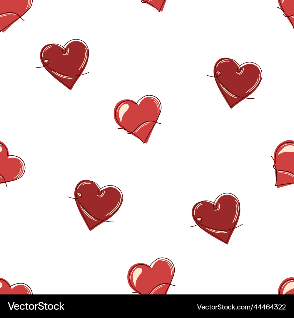 Hearts seamless pattern friendship and love Vector Image
