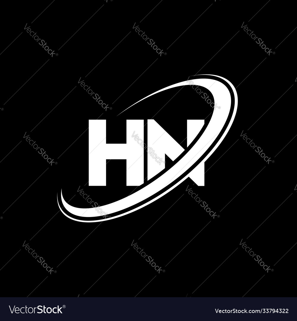 Hn h n letter logo design initial