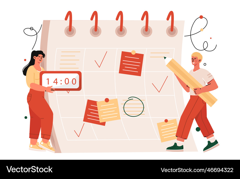 Time management concept Royalty Free Vector Image
