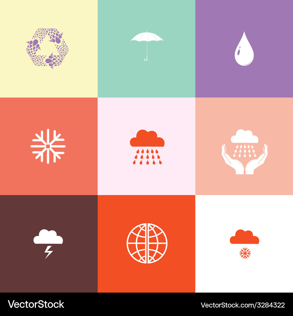 Weather set Royalty Free Vector Image - VectorStock