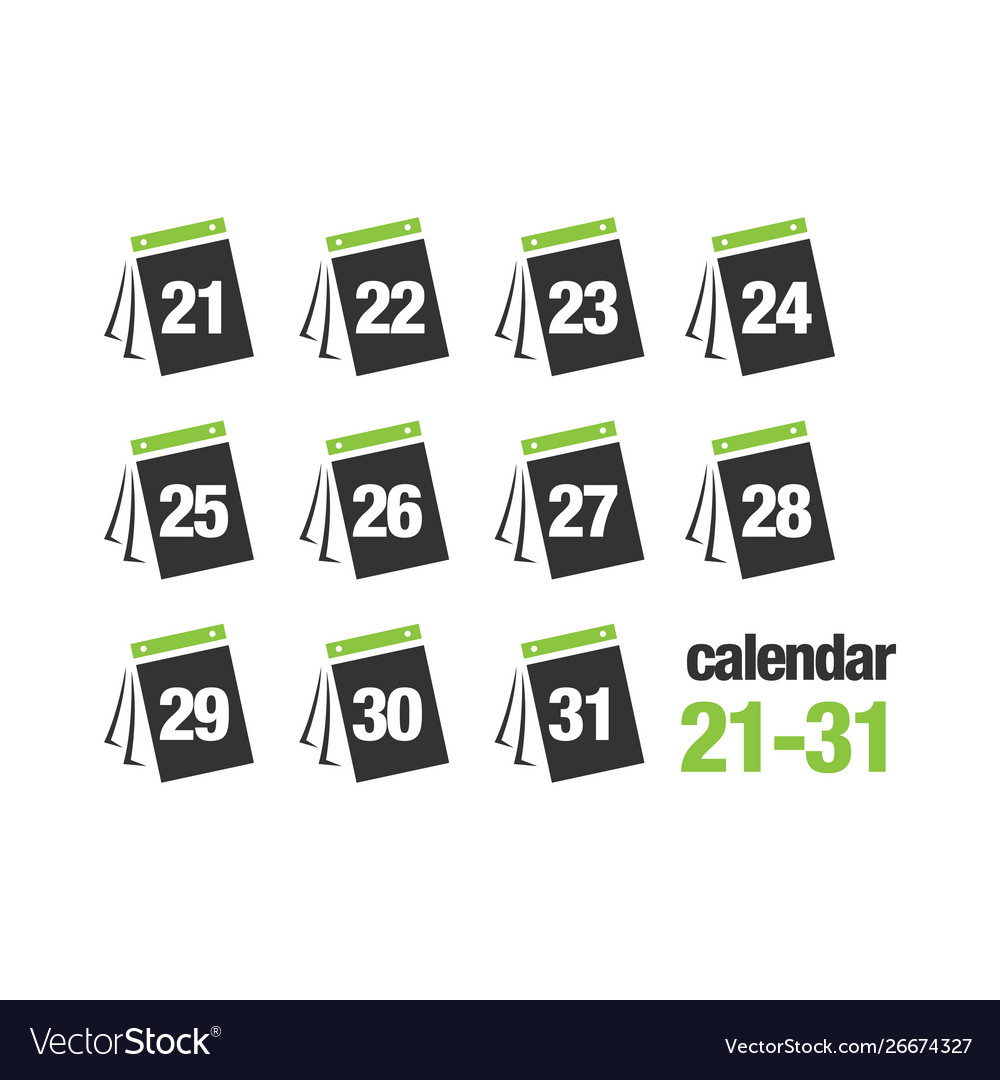30 day calendar icon creative concept Royalty Free Vector