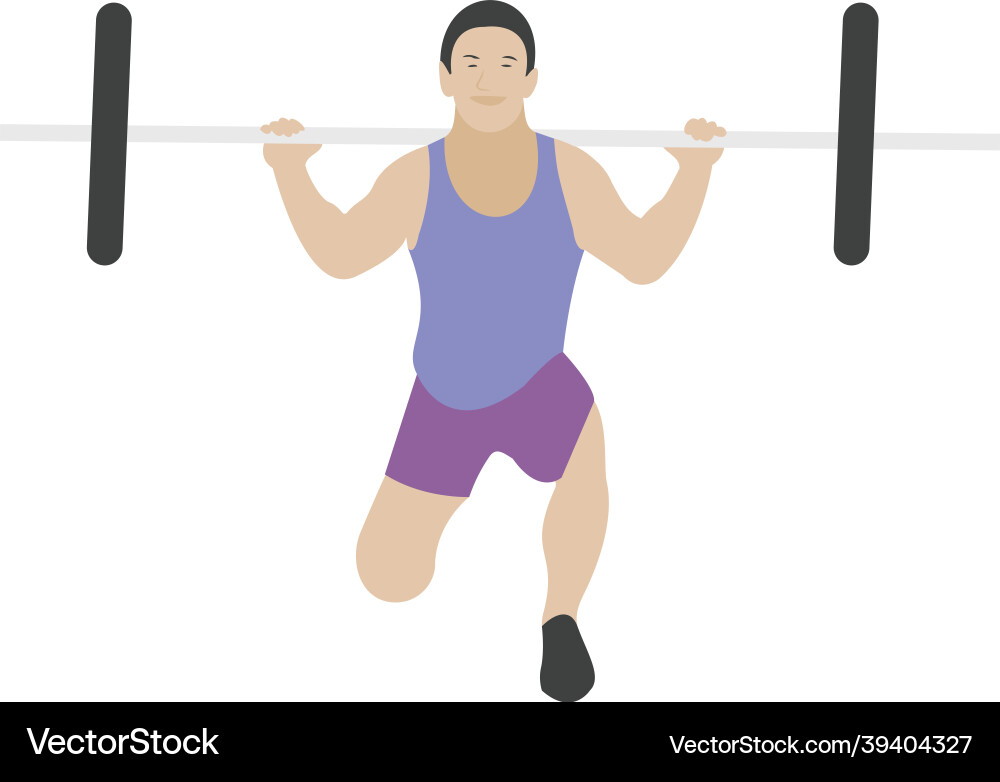 Barbells exercise Royalty Free Vector Image - VectorStock