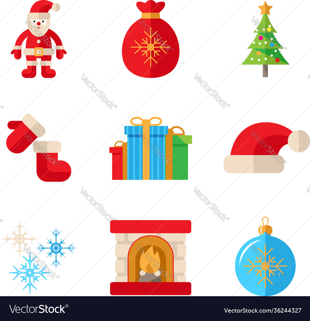 Christmas flat icons