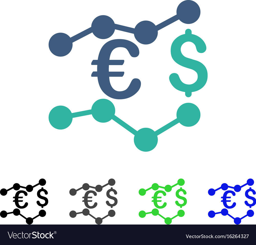 Currency Charts Flat Icon Royalty Free Vector Image Currency Charts Flat Icon Vector Image
