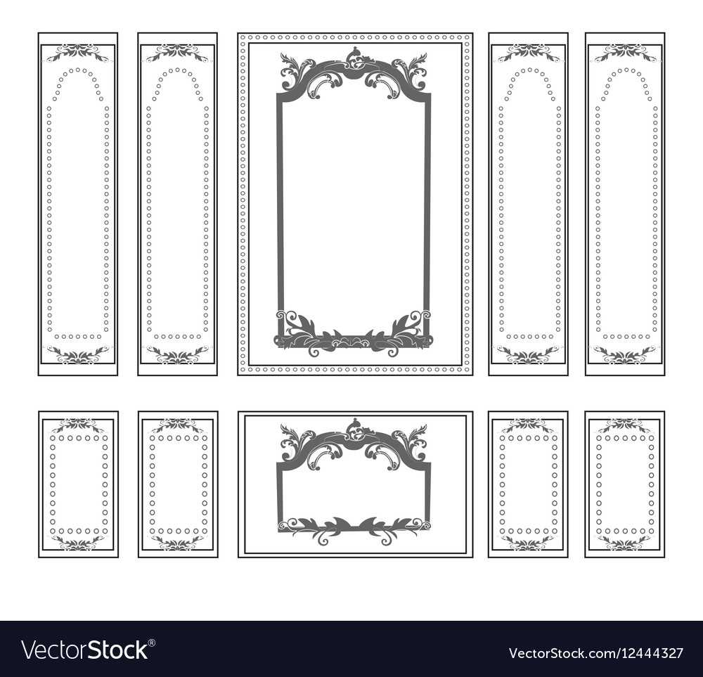 Decorative Ornamented frames Royalty Free Vector Image