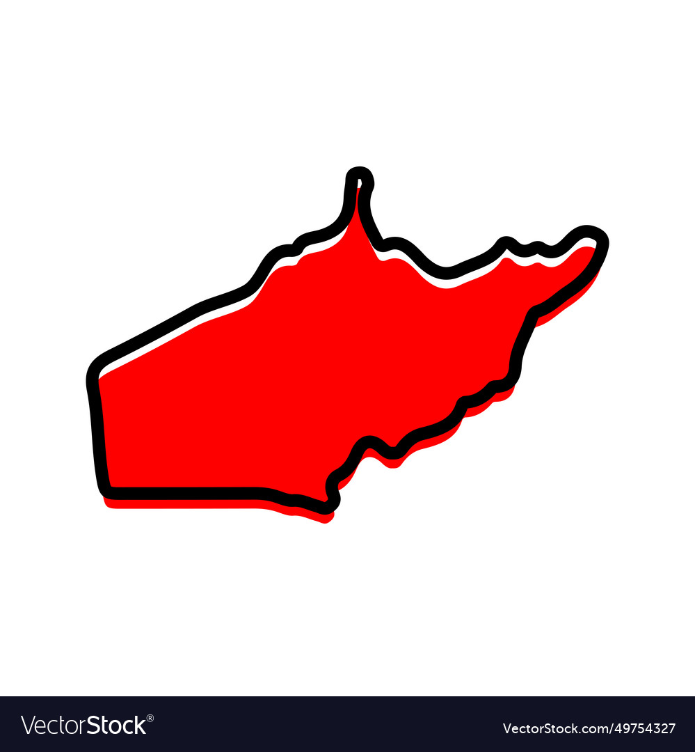 Makamba province of burundi map Royalty Free Vector Image