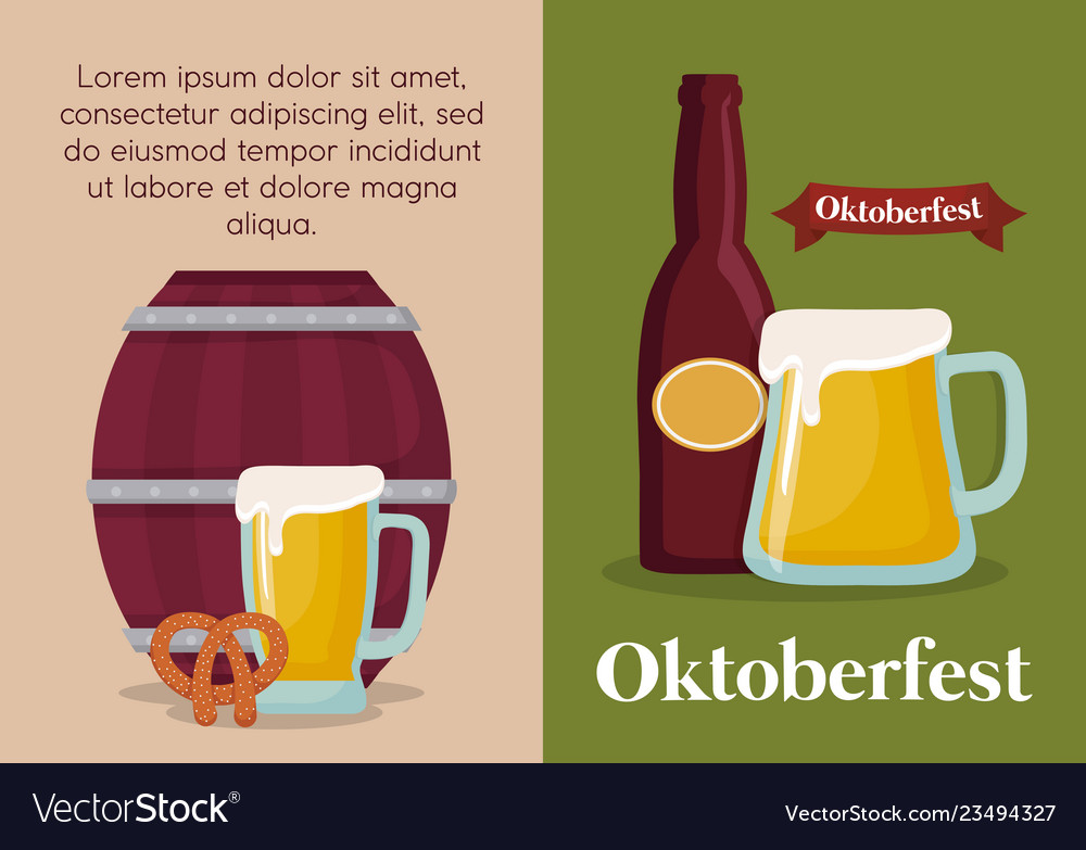 Oktoberfest festival design with icon