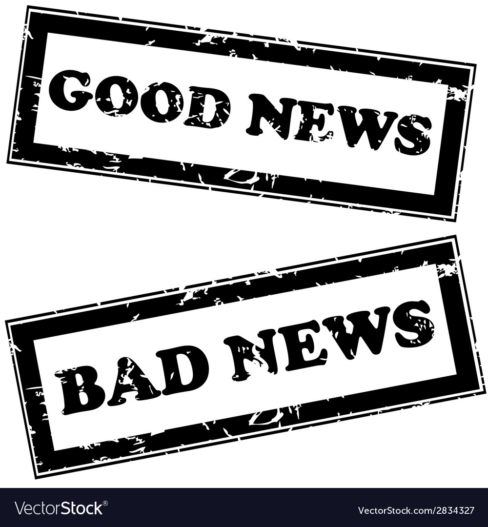 Rubber Stamps With Good News And Bad News Vector Image Rubber Stamps With Good News And Bad News Vector Image