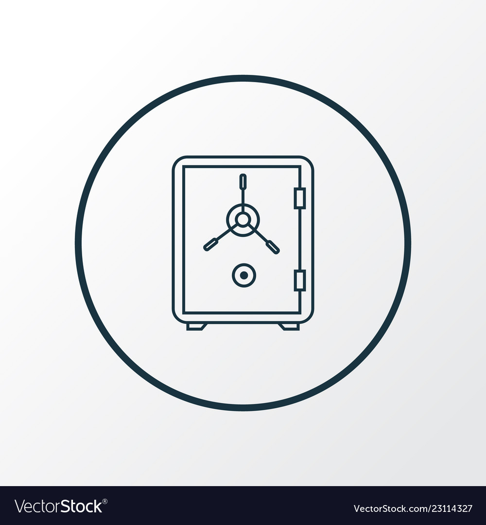 Safe icon line symbol premium quality isolated Vector Image