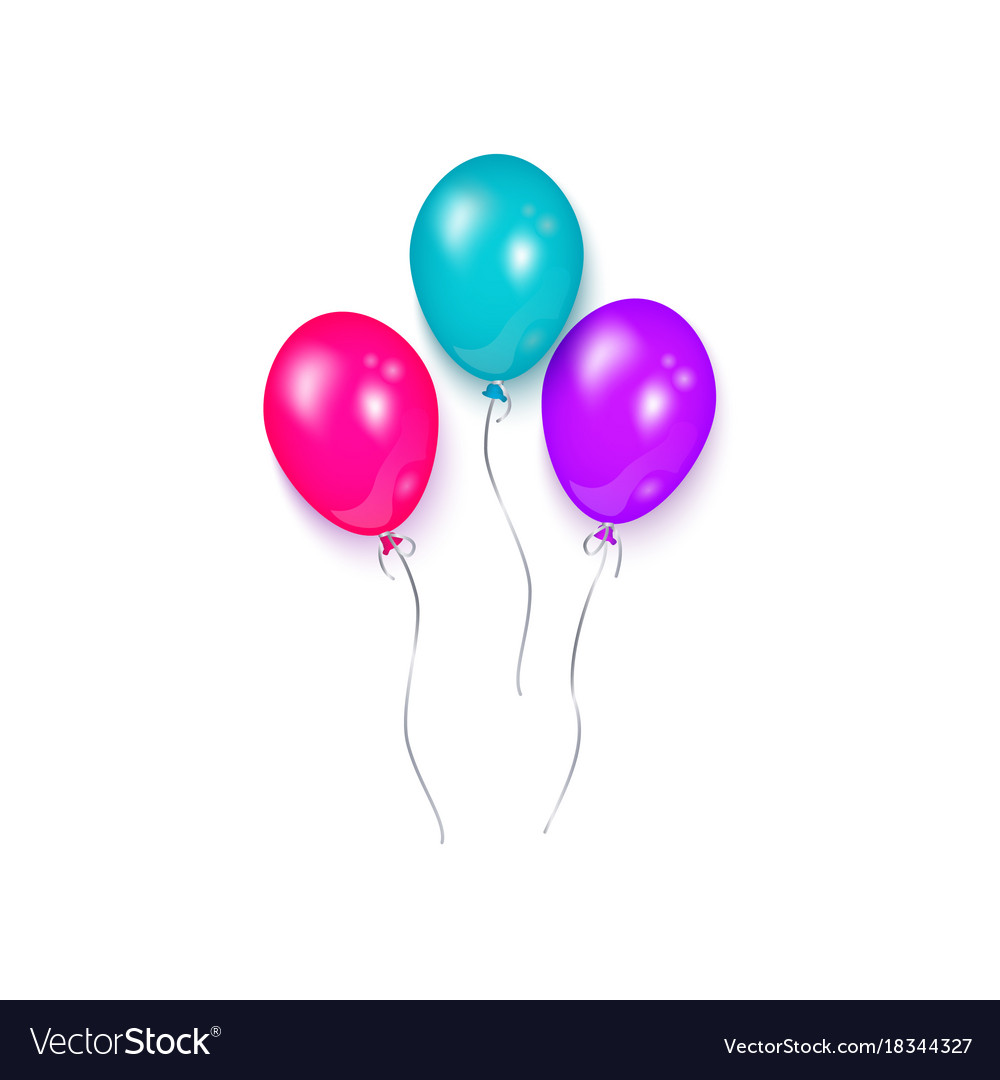 Shiny balloon birthday party decoration element