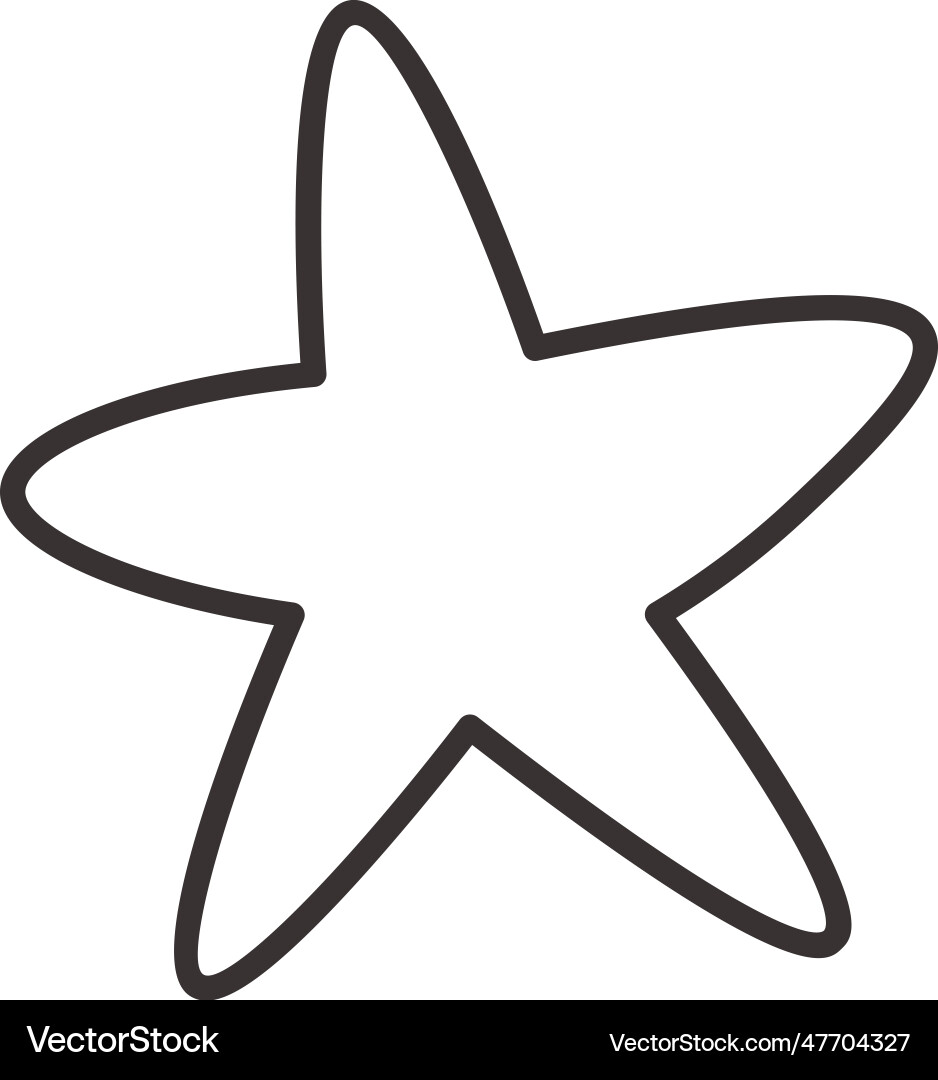 Star lined doodle Royalty Free Vector Image - VectorStock