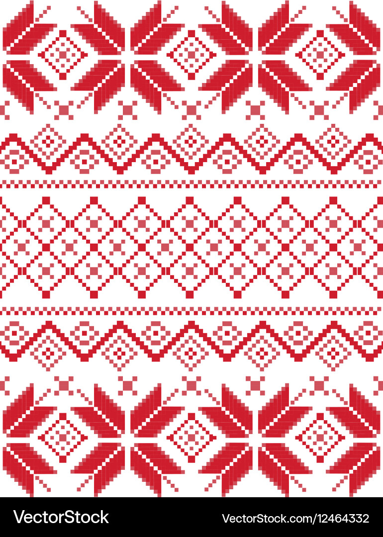 Bright pixel snowflake pattern Royalty Free Vector Image
