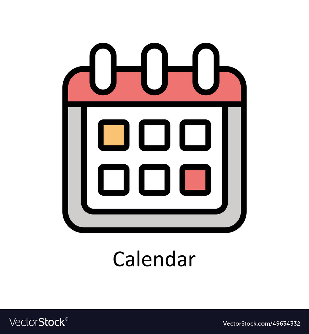 Calendar filled outline icon design illus