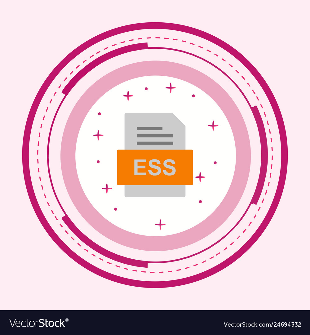 Ess file document icon Royalty Free Vector Image