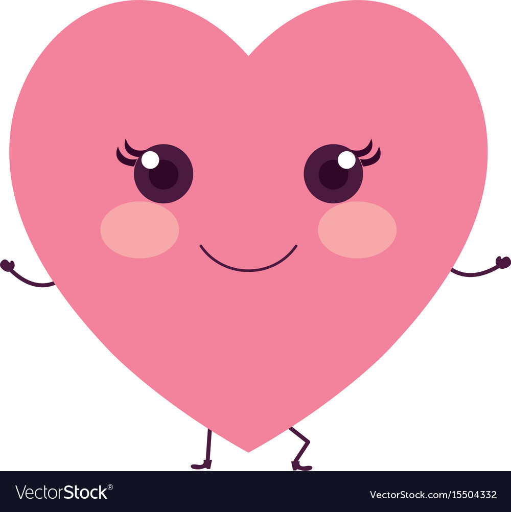 Happy heart isolated Royalty Free Vector Image