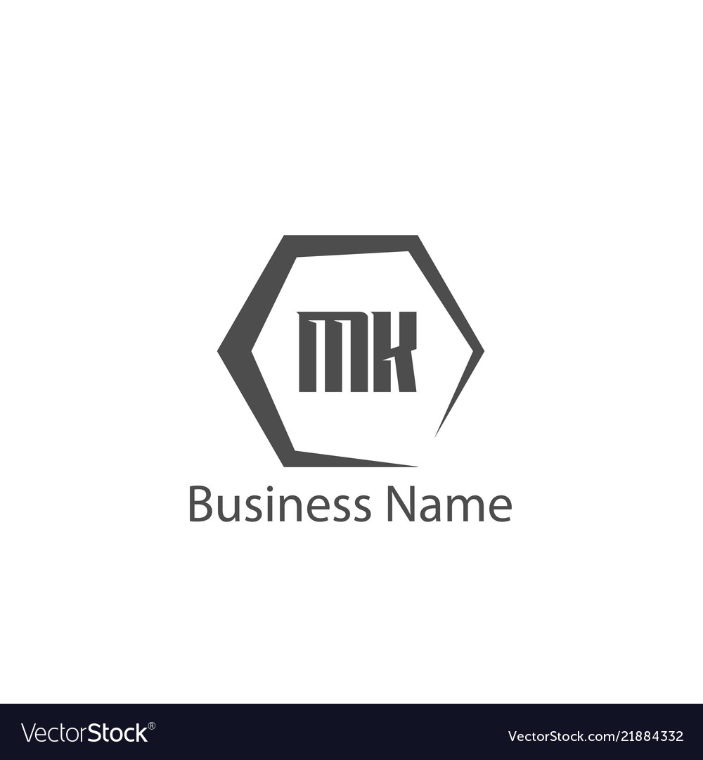 Initial letter mk logo template design