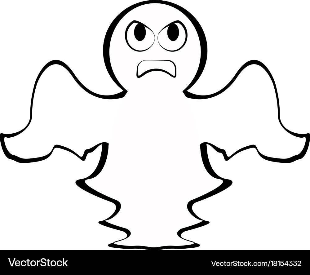 Isolated cute ghost Royalty Free Vector Image - VectorStock