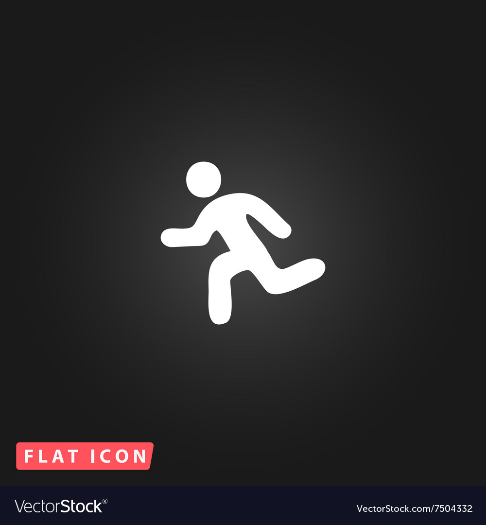 Running flat icon Royalty Free Vector Image - VectorStock