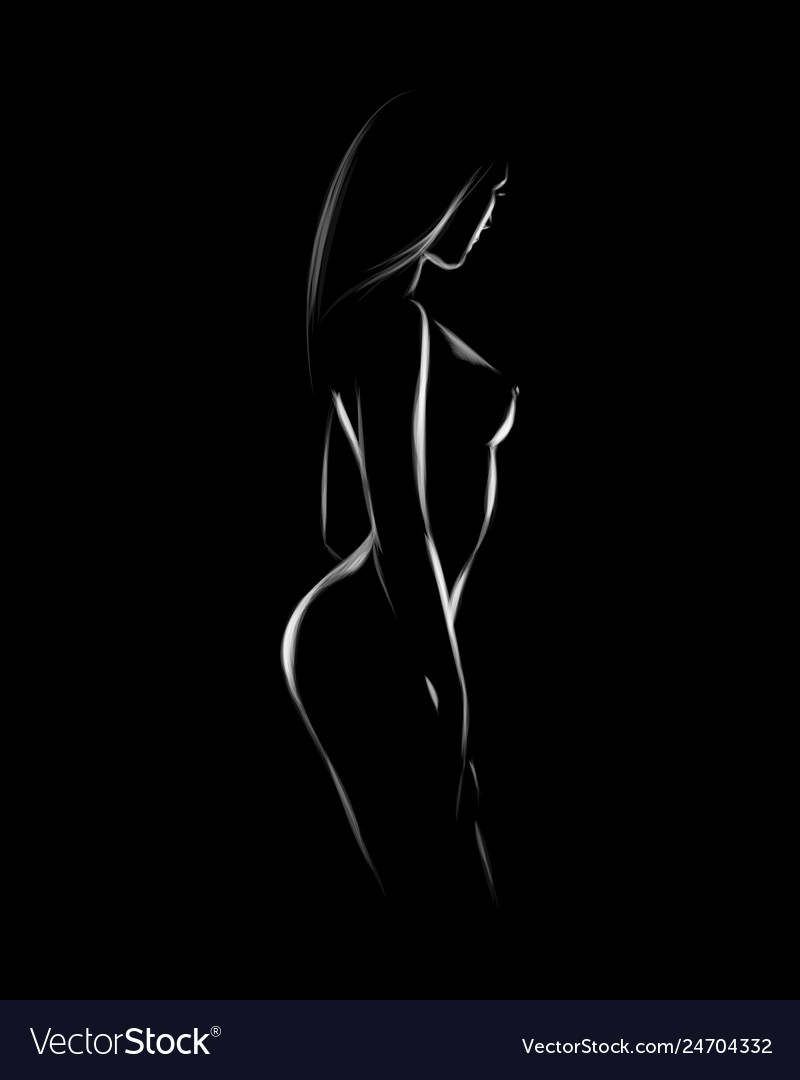 Sexy body nude woman naked sensual beautiful girl vector image on VectorSto...