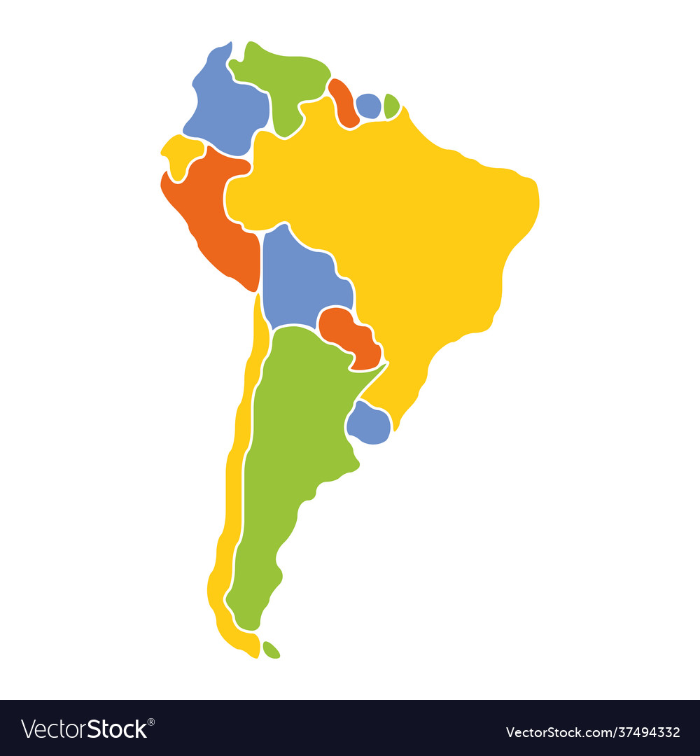 Smooth map south america continent