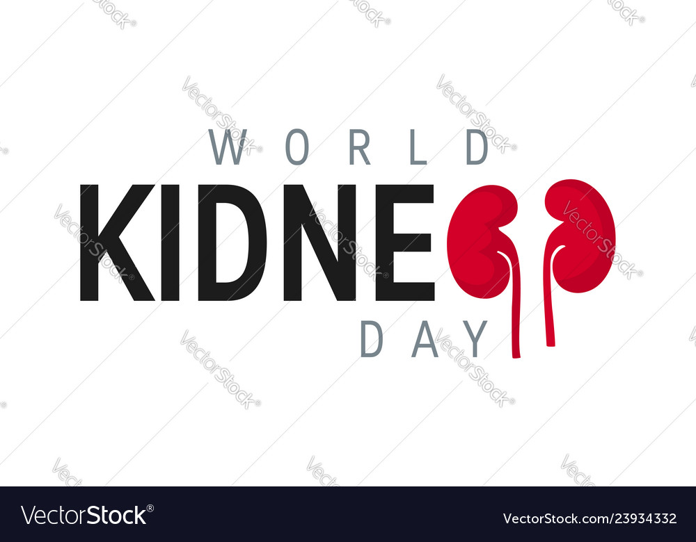 World kidney day concept in flat style