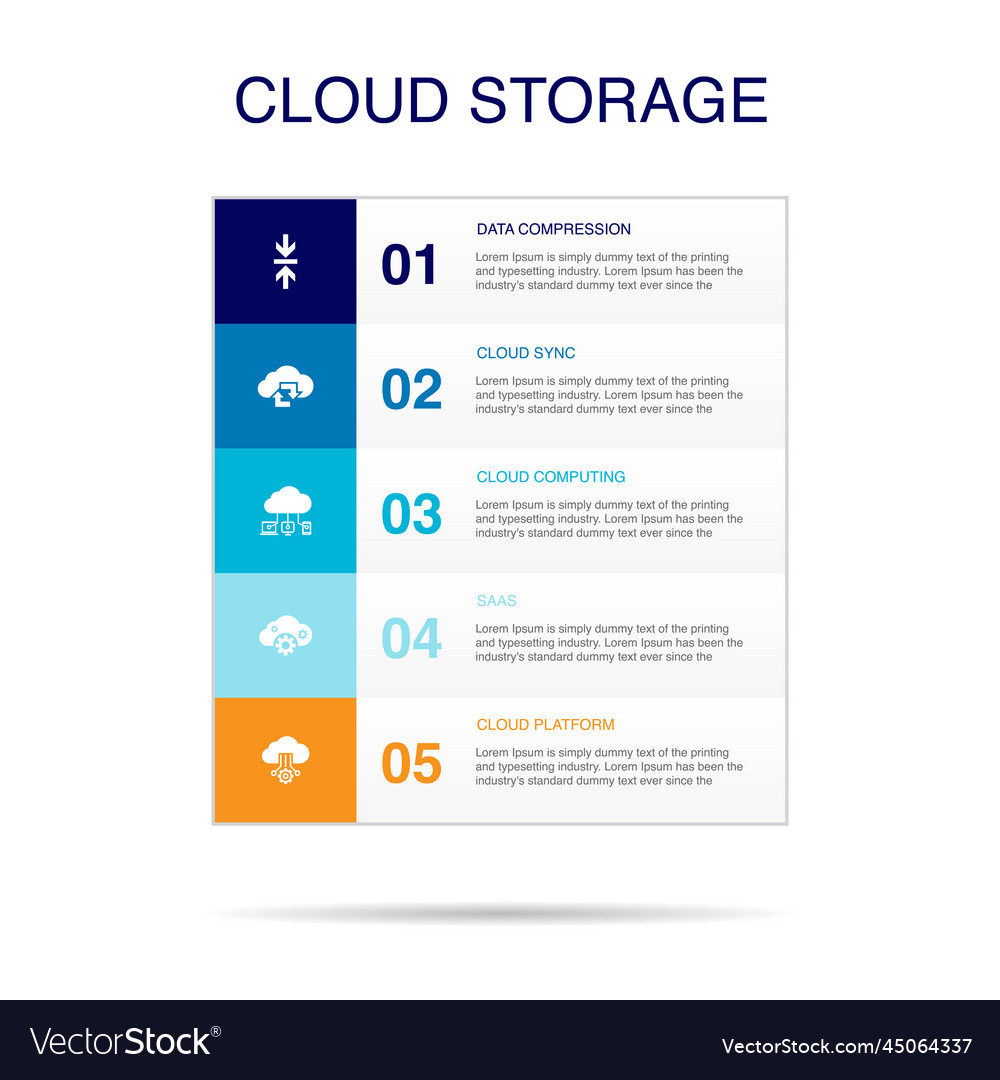 Data compression cloud sync cloud computing Vector Image