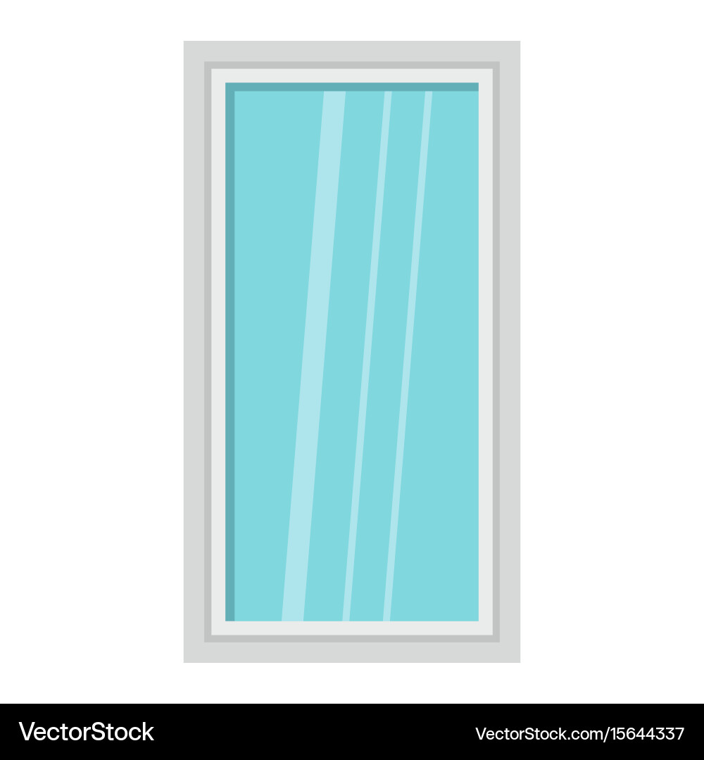 Flat architecture window icon isolated on white Vector Image