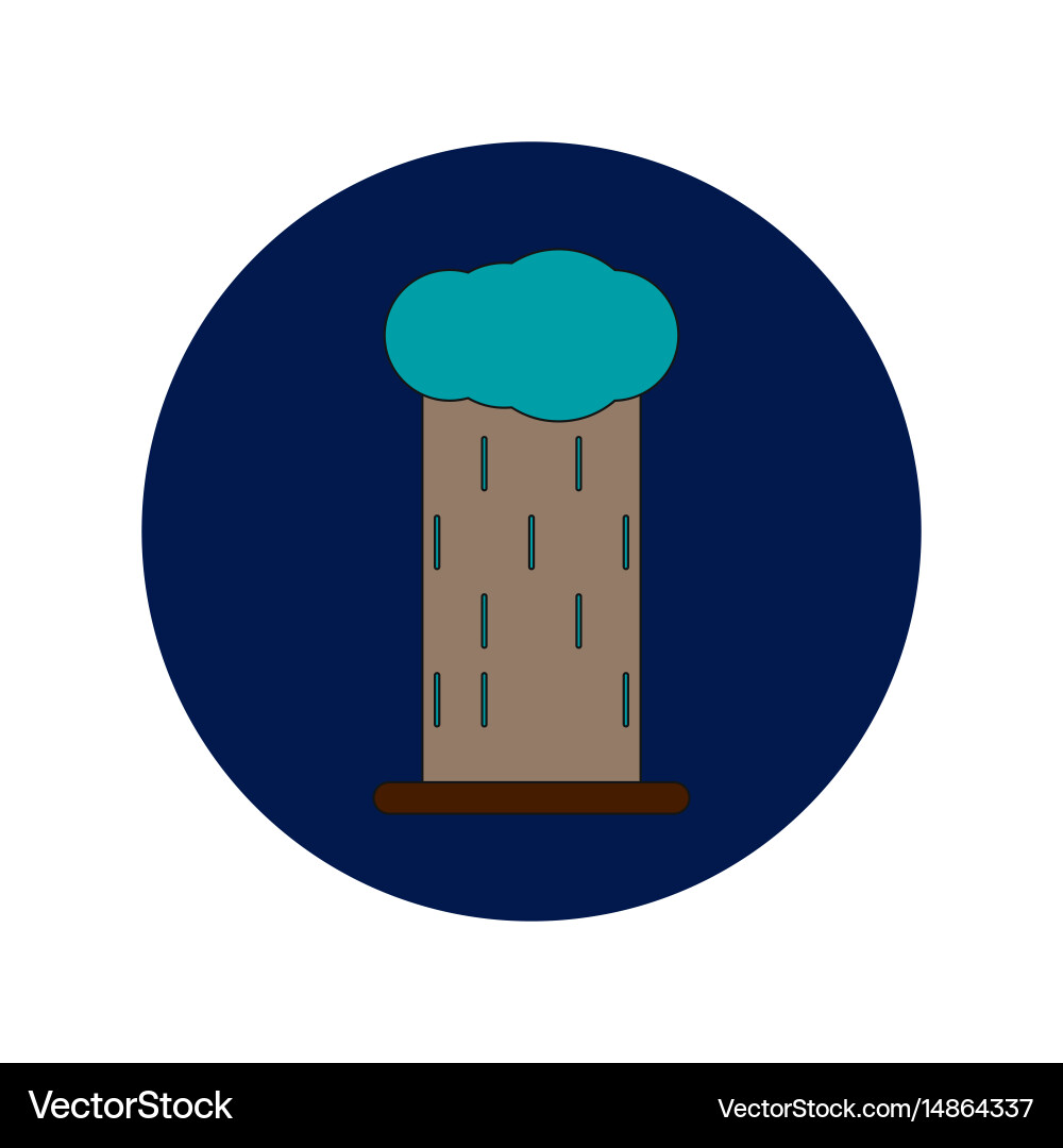 In flat design rain cloud Royalty Free Vector Image