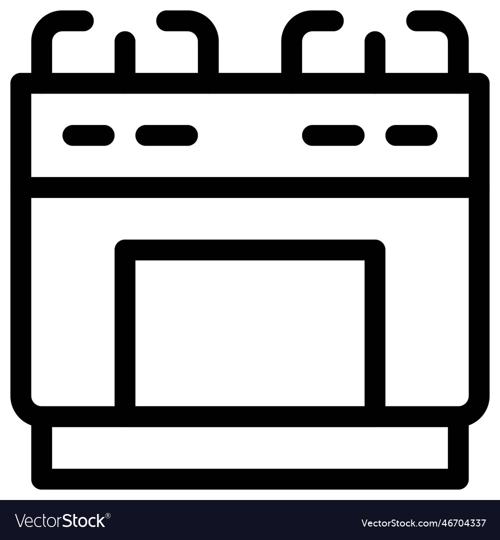 Modern gas stove with grill convenience Royalty Free Vector