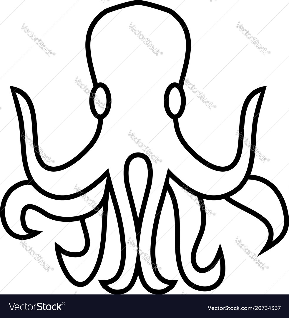 Octopus Outline SVG