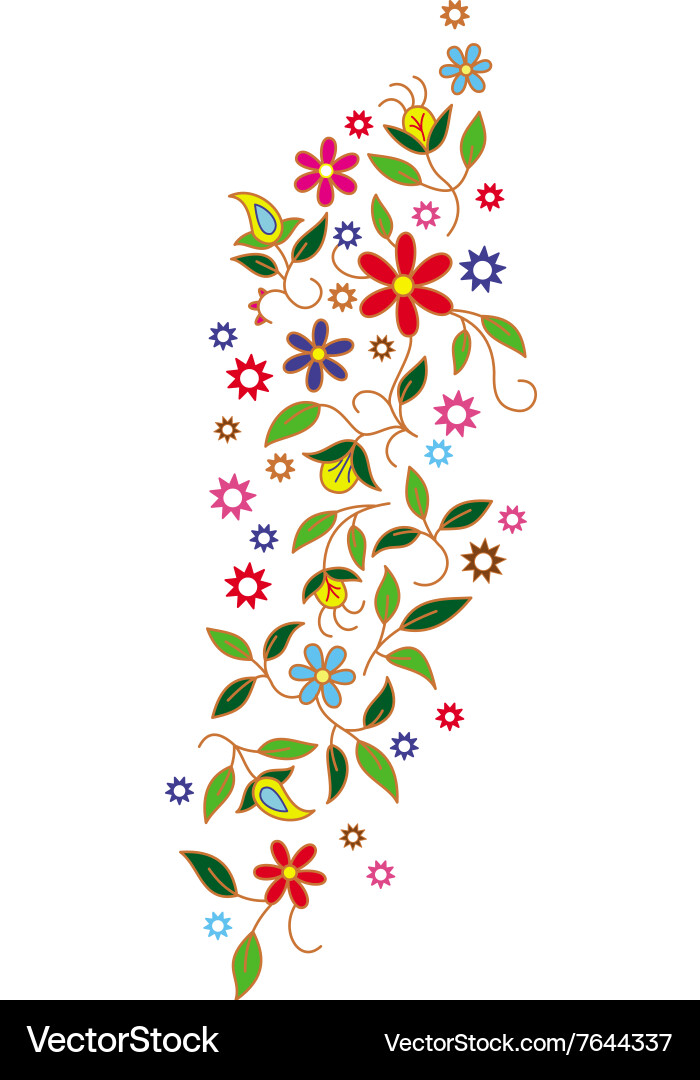 Paisley Mehndi Floral Design Royalty Free Vector Image