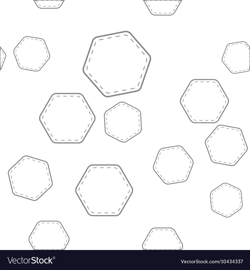 Seamless pattern with hexagons