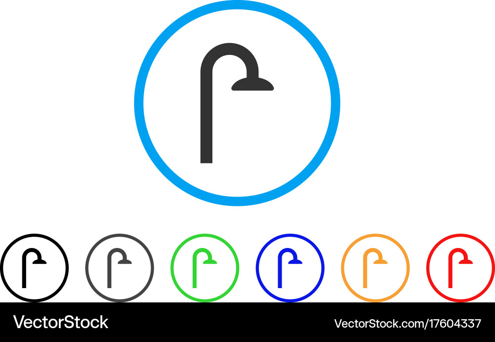 Shower head rounded icon Royalty Free Vector Image