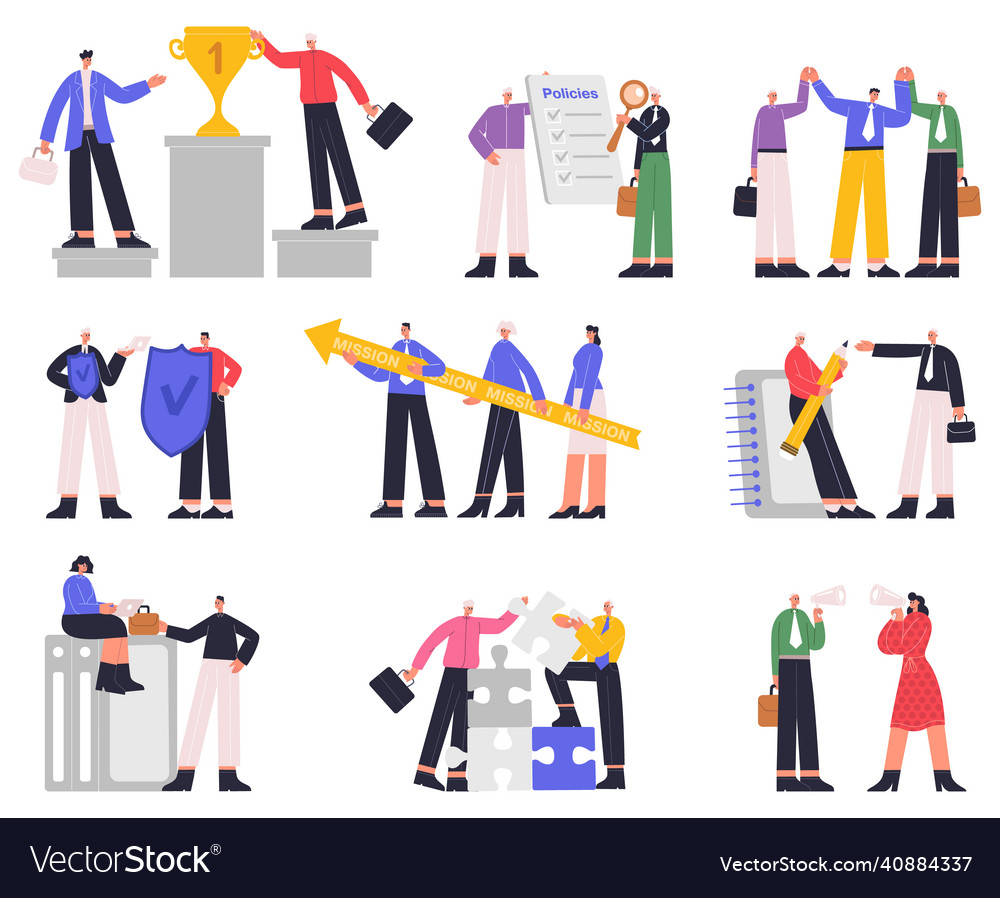 Successful corporate relations policy company Vector Image