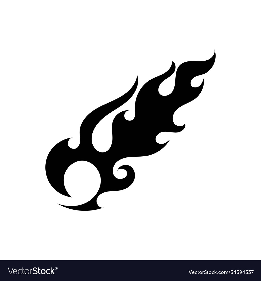 Tribal flame symbol image template