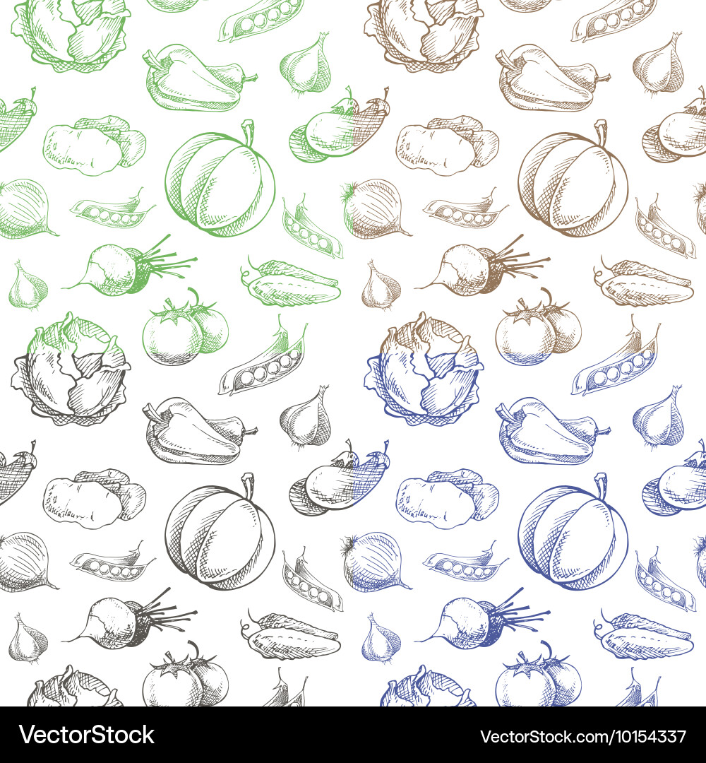 Vegetables seamless pattern Royalty Free Vector Image
