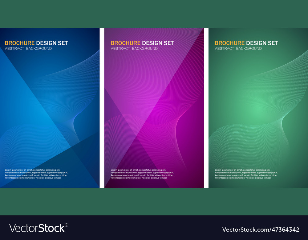 Brochure design set abstract background Royalty Free Vector Brochure design set abstract background Royalty Free Vector