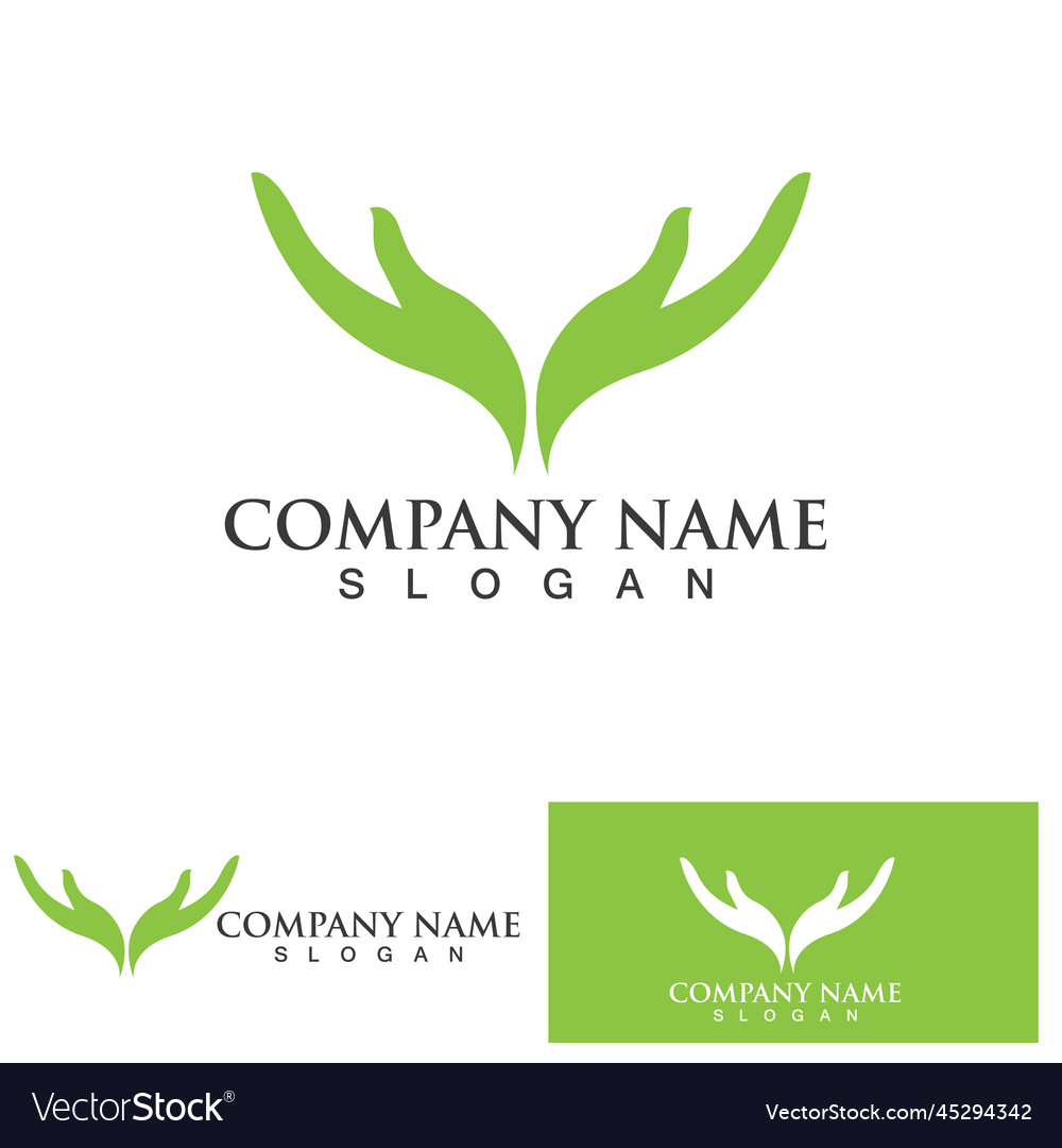 Hand care logo and symbol template eps10 Vector Image