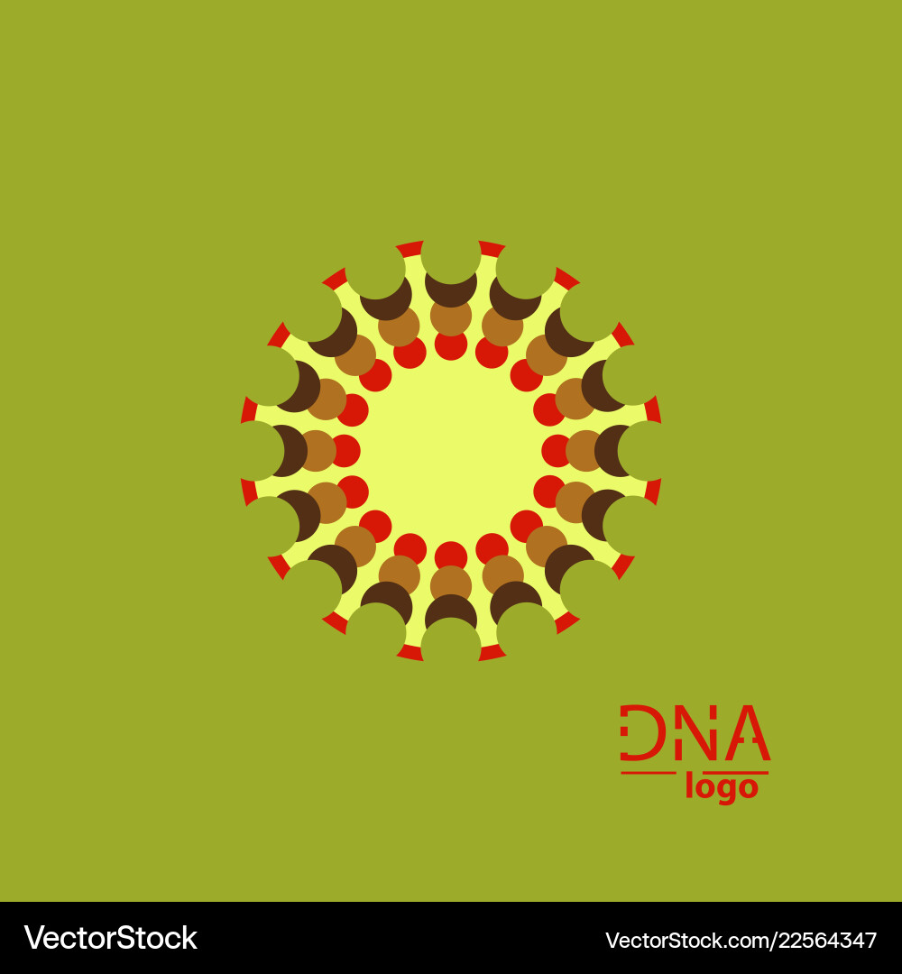 Abstract dna strand symbol isolated on white Vector Image