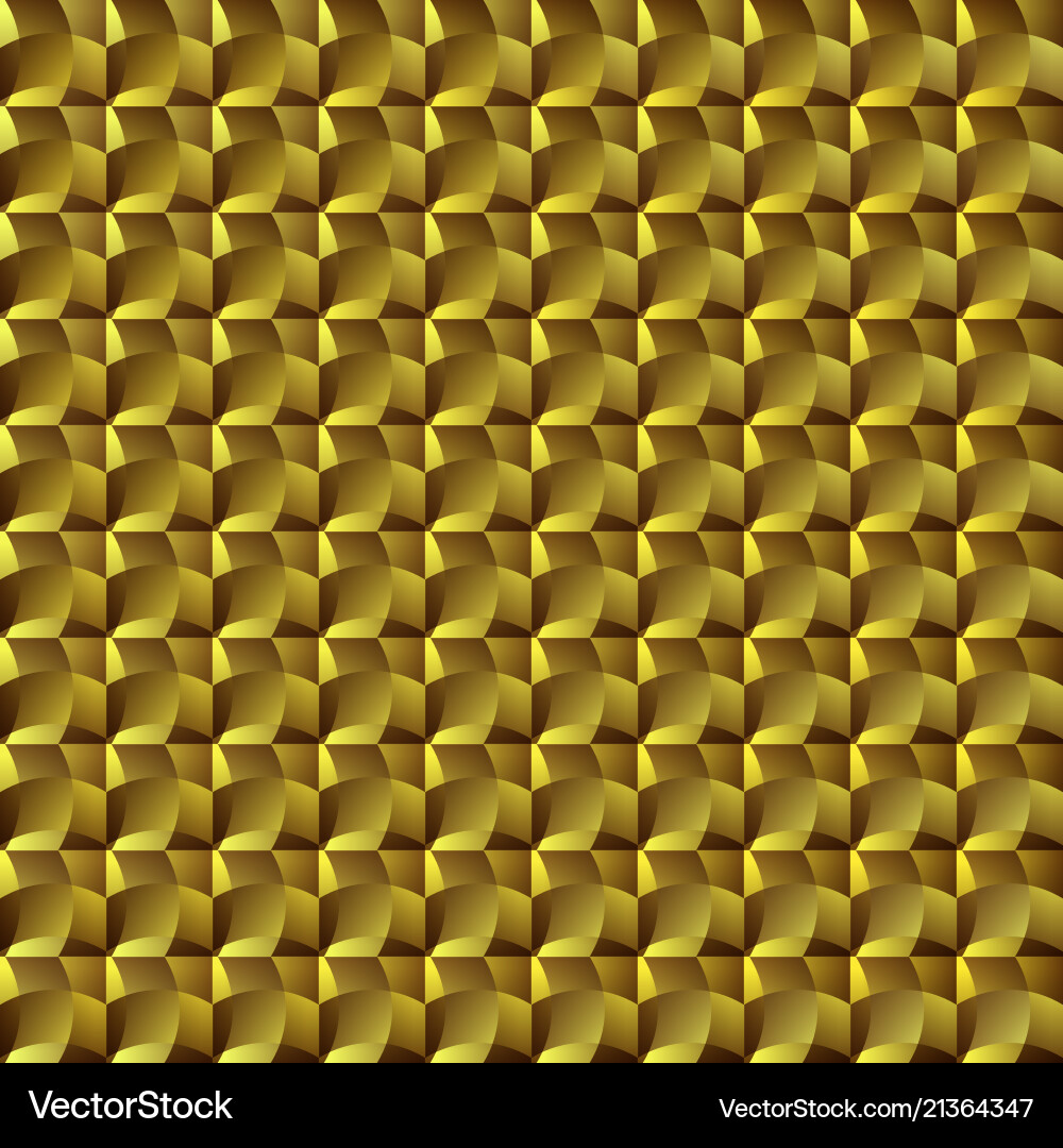 Golden geometric seamless mosaic pattern Vector Image