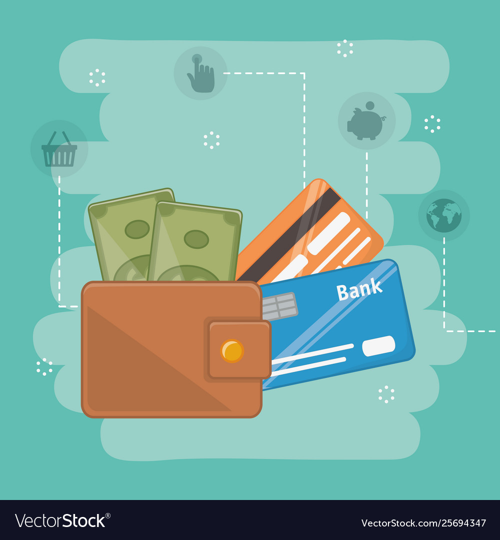 Payment online icon set design Royalty Free Vector Image