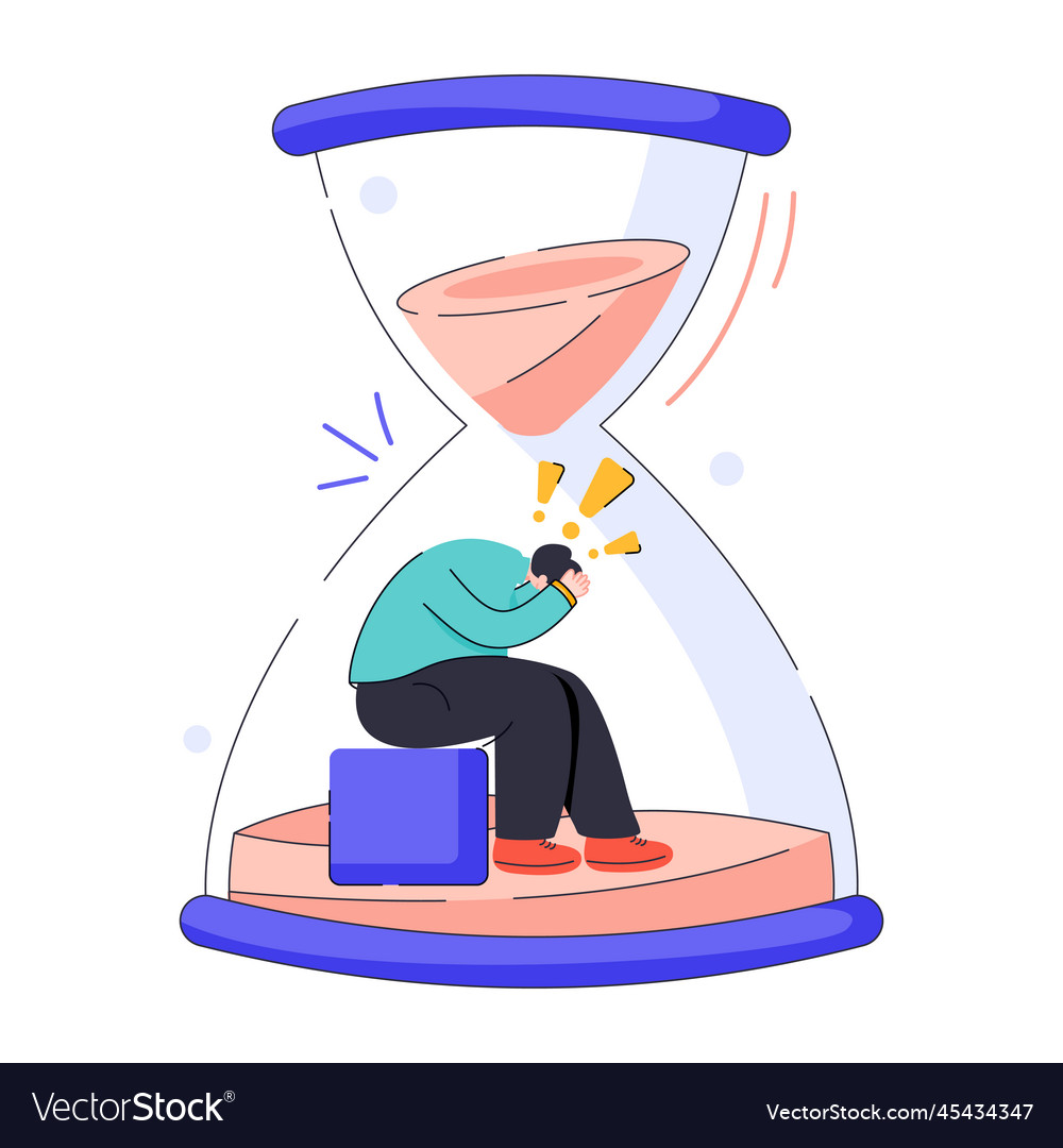 Stress time Royalty Free Vector Image - VectorStock