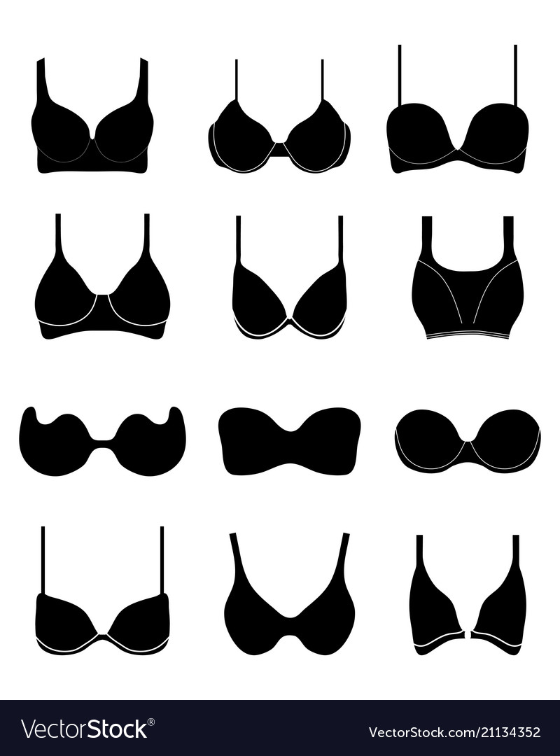 Premium Vector  Underwear set icons. bra different styles and