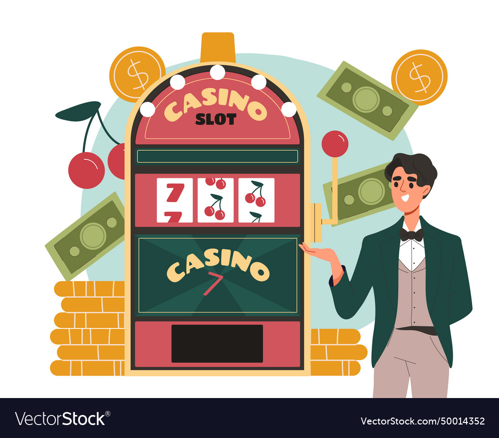 Casino slot concept Royalty Free Vector Image - VectorStock