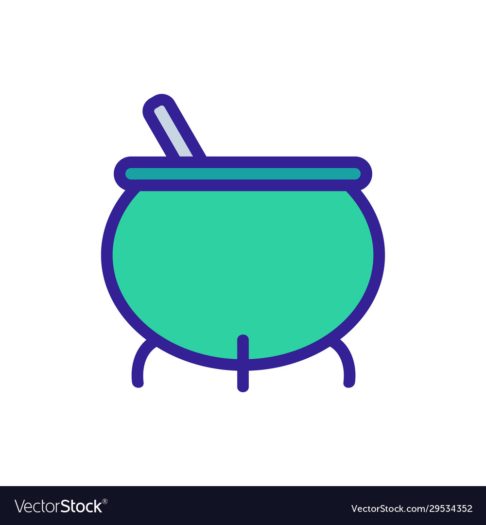 Cauldron potion icon isolated contour