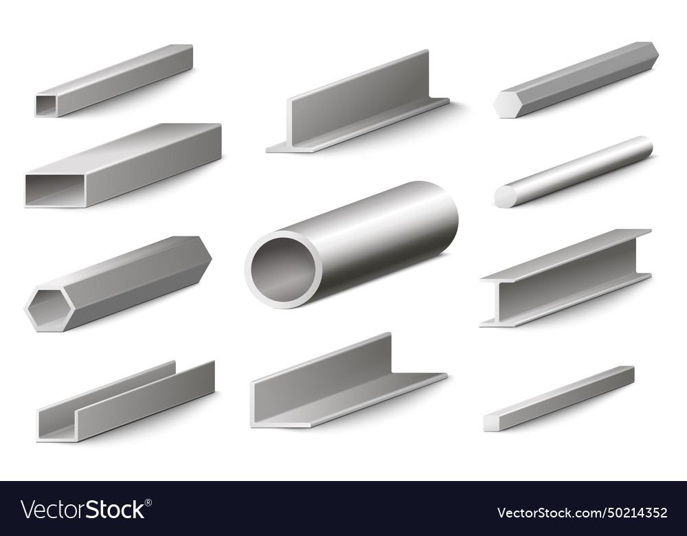 Different metal profiles construction materials