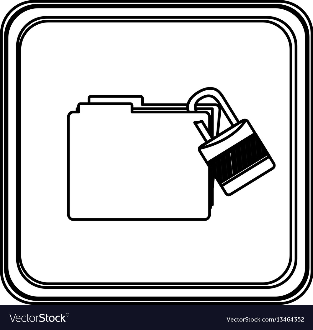 Figure emblem file with lock icon