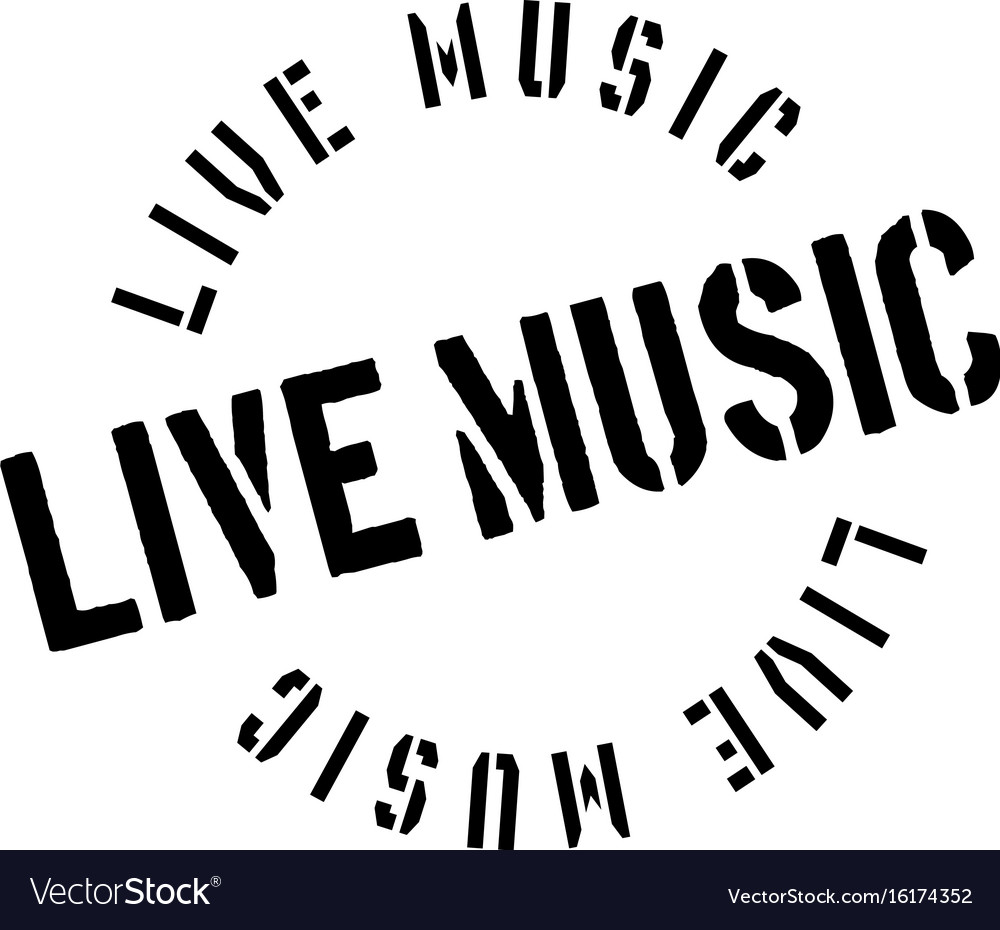 Live music rubber stamp Royalty Free Vector Image