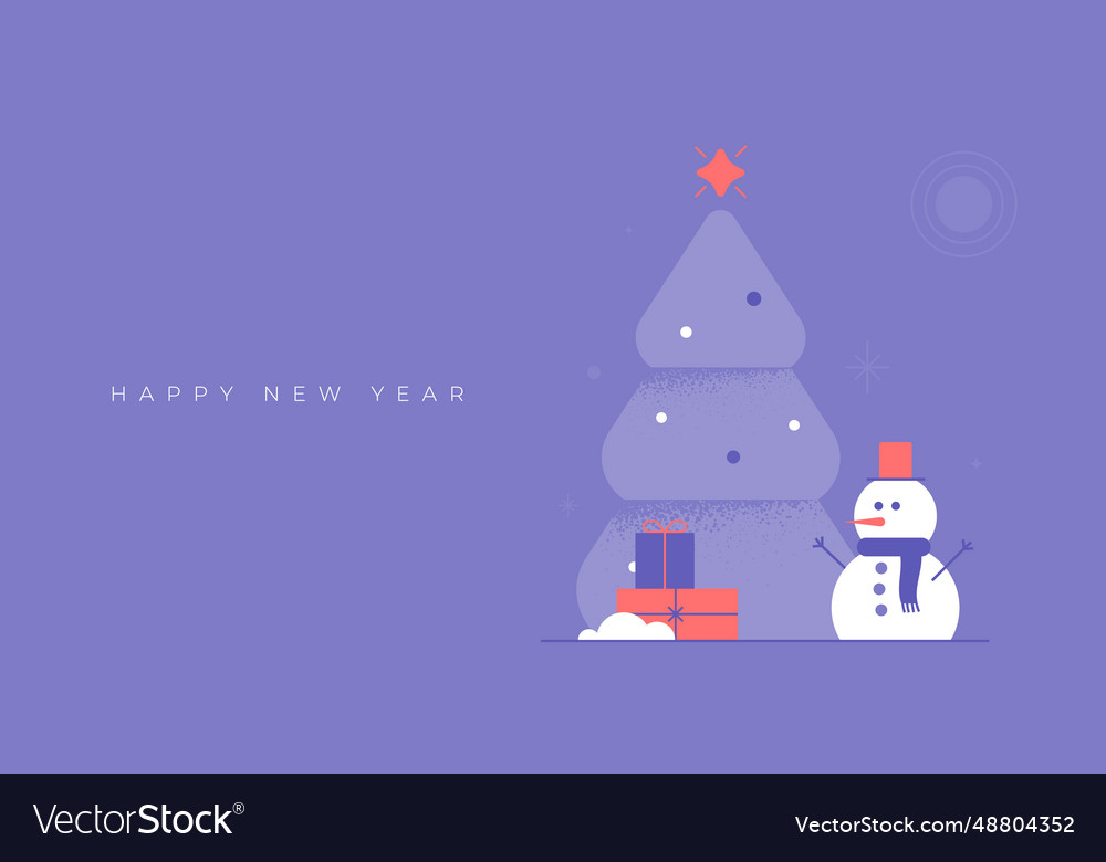 New year and christmas greeting card design Vector Image